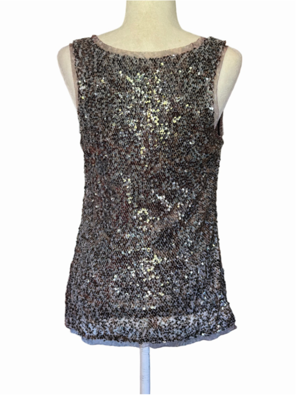 Women's I.N.C. International Concepts Sequin Camisole, Size M, Black/Silver - Picture 5 of 7